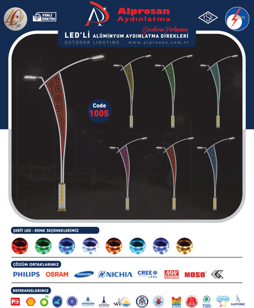 Alüminyum Aydınlatma Direkleri