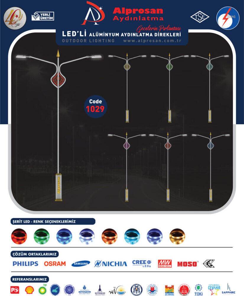 Alüminyum Aydınlatma Direkleri