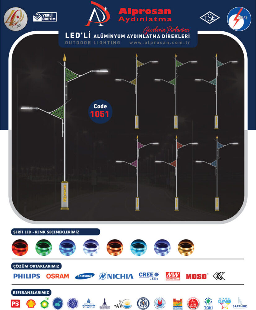 Alüminyum Aydınlatma Direkleri