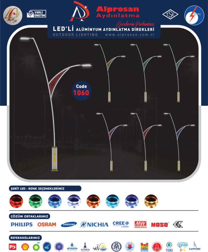 Alüminyum Aydınlatma Direkleri