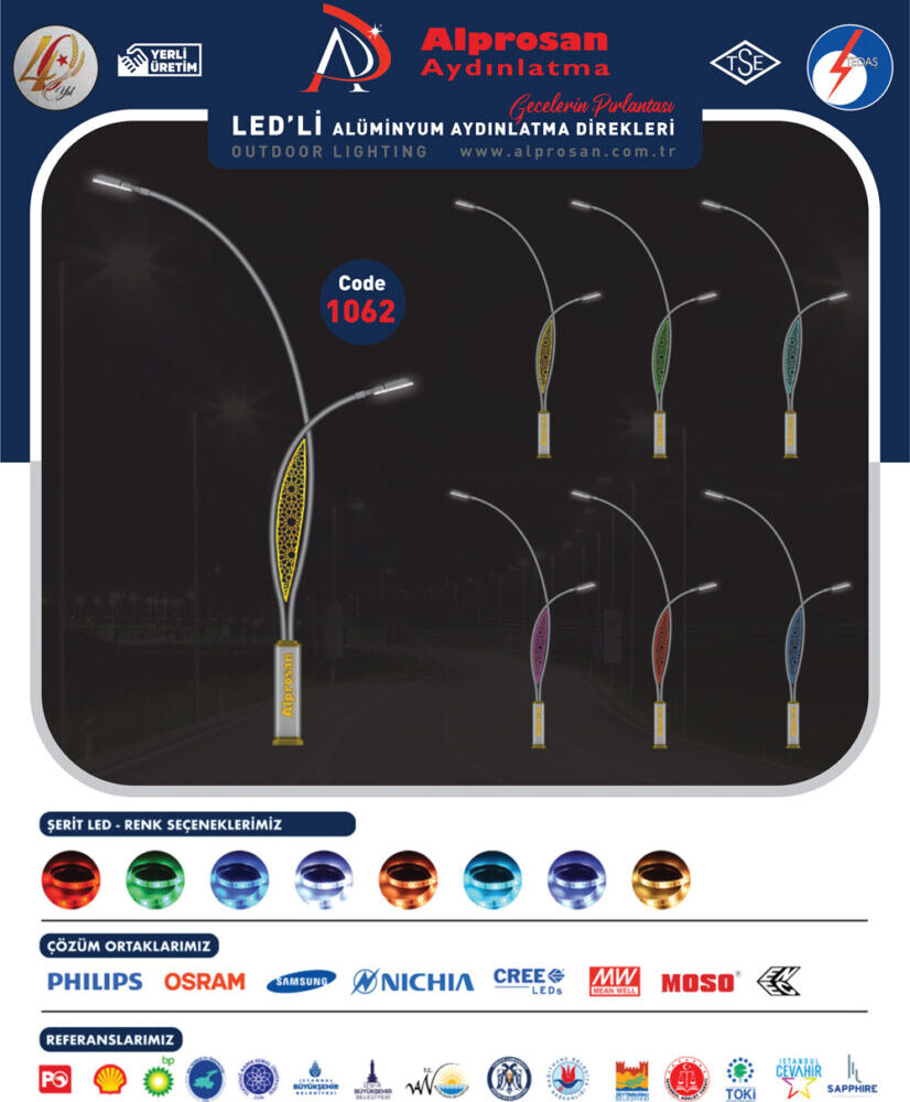 Alüminyum Aydınlatma Direkleri