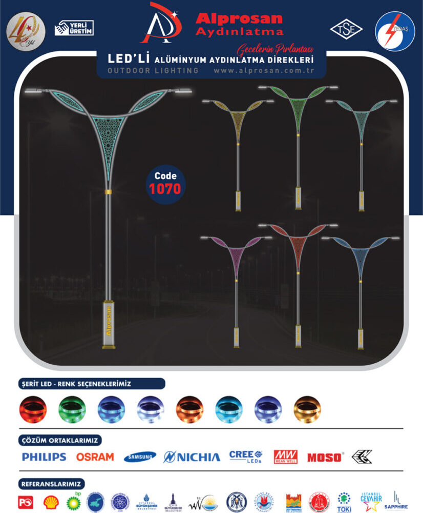 Alüminyum Aydınlatma Direkleri