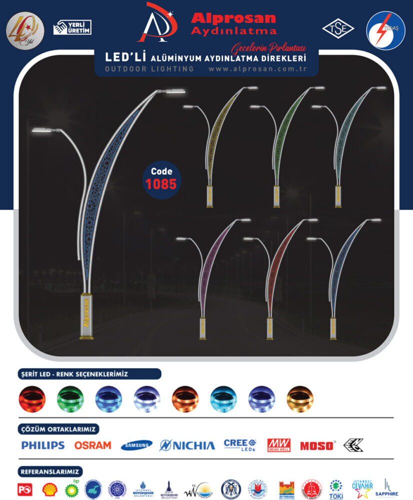 Alüminyum Aydınlatma Direkleri