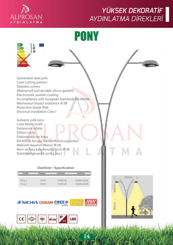 Yüksek Yol Aydınlatma Direkleri – Galvaniz ve Boyalı
