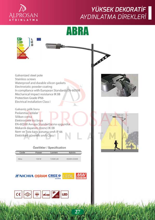 Yüksek Yol Aydınlatma Direkleri – Galvaniz ve Boyalı
