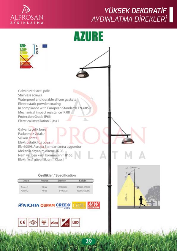 Yüksek Yol Aydınlatma Direkleri – Galvaniz ve Boyalı