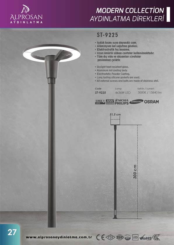 Modern Collection Aydınlatma Direkleri