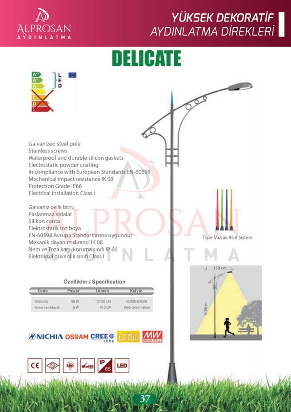 Yüksek Yol Aydınlatma Direkleri – Galvaniz ve Boyalı