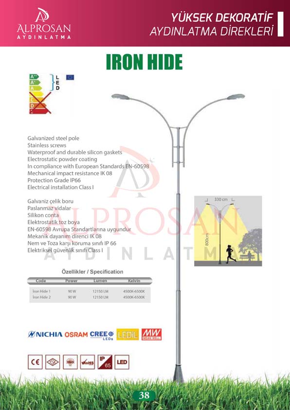 Yüksek Yol Aydınlatma Direkleri – Galvaniz ve Boyalı