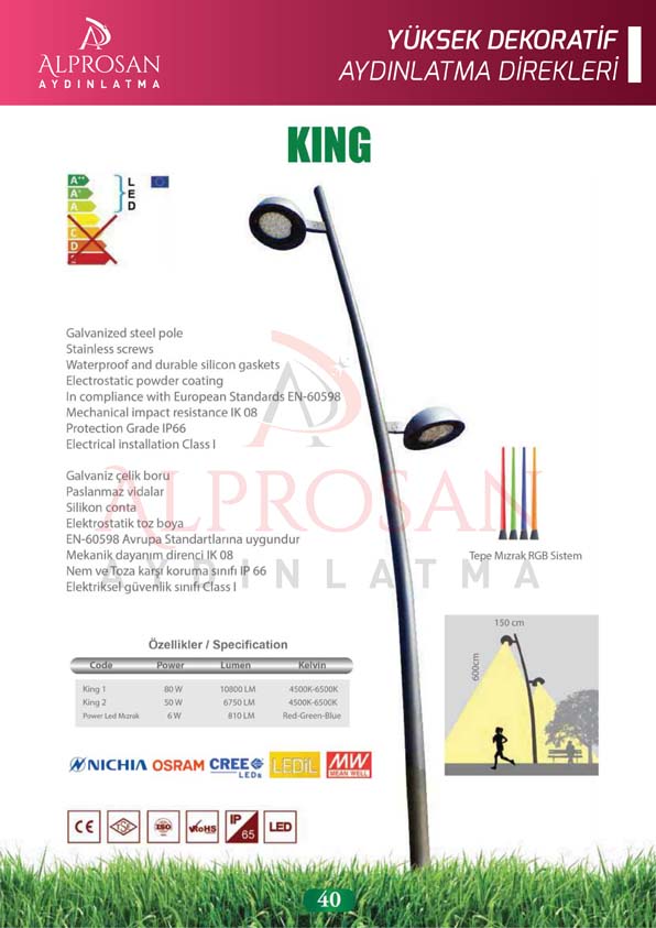 Yüksek Yol Aydınlatma Direkleri – Galvaniz ve Boyalı