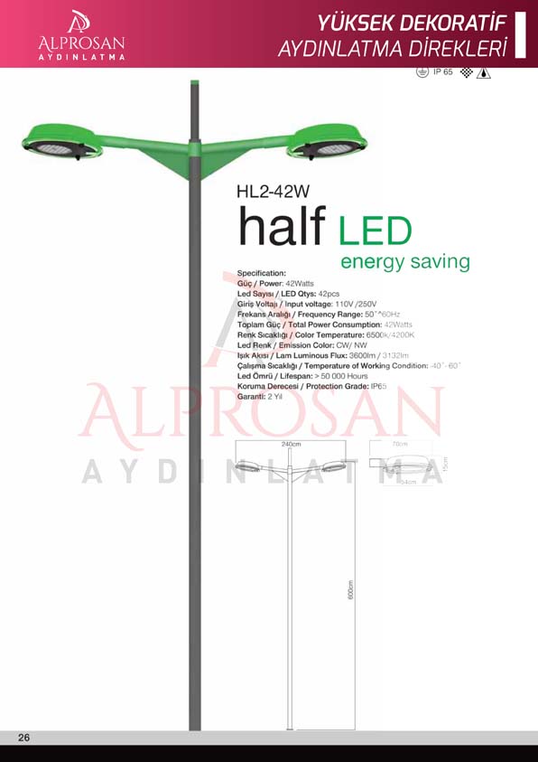 Yüksek Yol Aydınlatma Direkleri – Galvaniz ve Boyalı