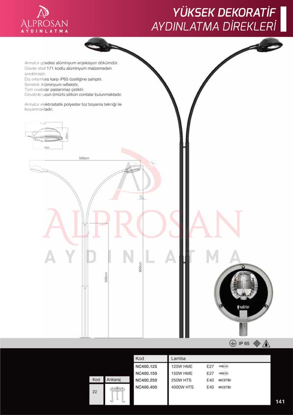 Yüksek Yol Aydınlatma Direkleri – Galvaniz ve Boyalı