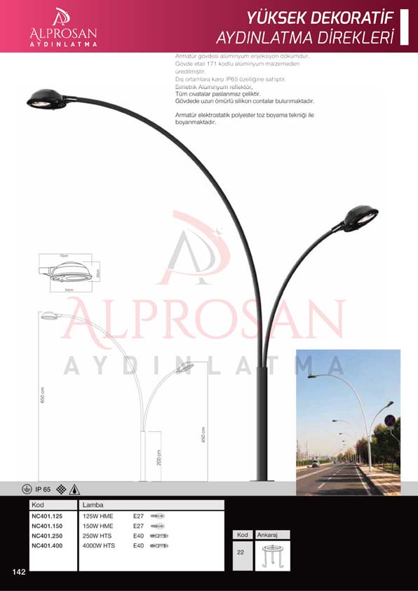 Yüksek Yol Aydınlatma Direkleri – Galvaniz ve Boyalı