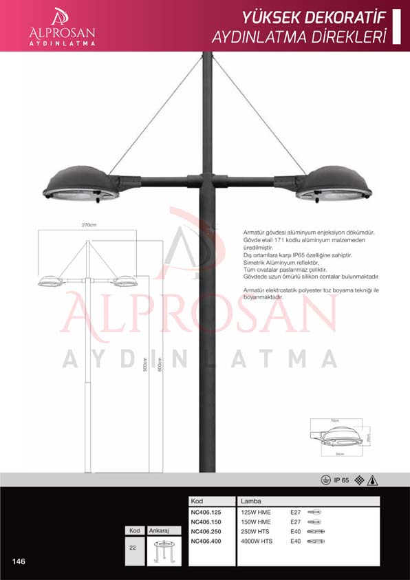 Yüksek Yol Aydınlatma Direkleri – Galvaniz ve Boyalı