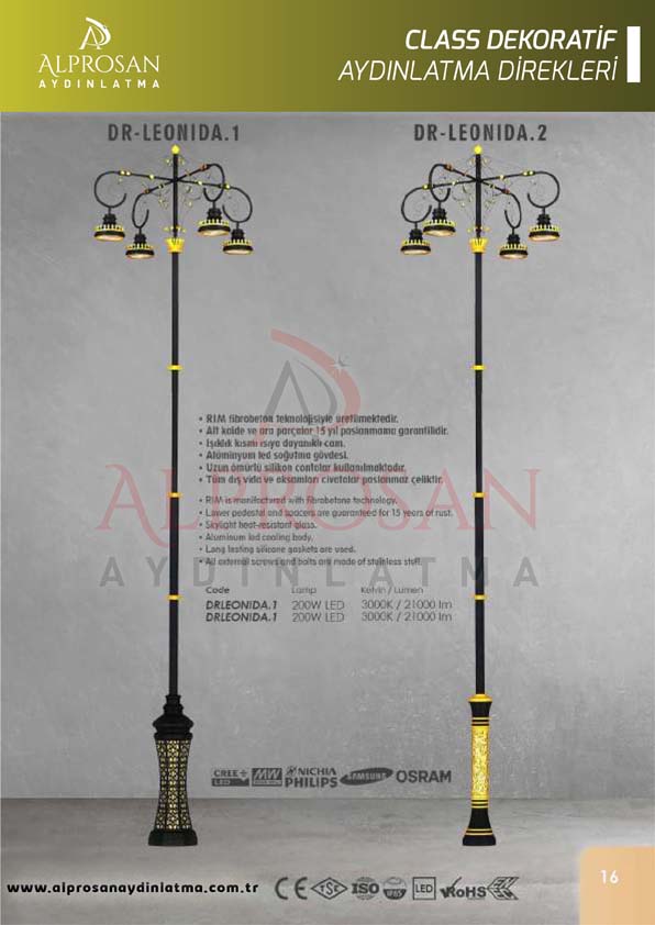 Class Dekoratif Aydınlatma Direkleri