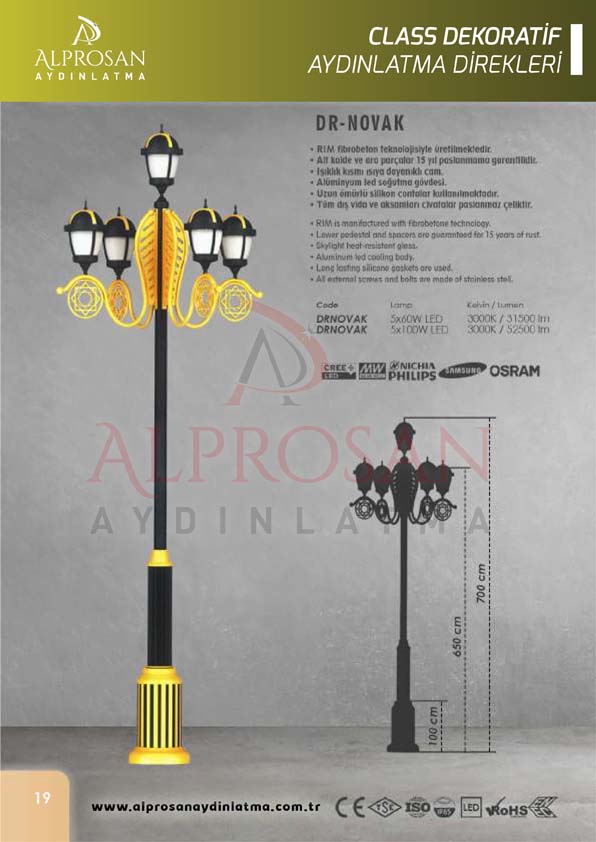 Class Dekoratif Aydınlatma Direkleri