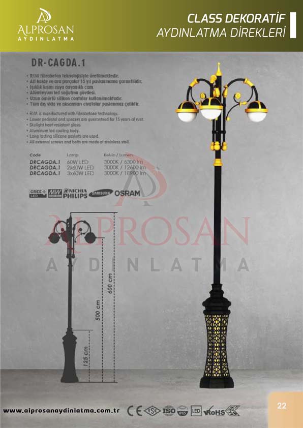 Class Dekoratif Aydınlatma Direkleri