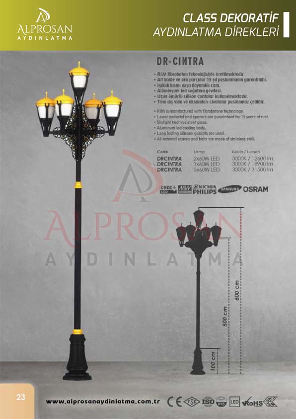 Class Dekoratif Aydınlatma Direkleri