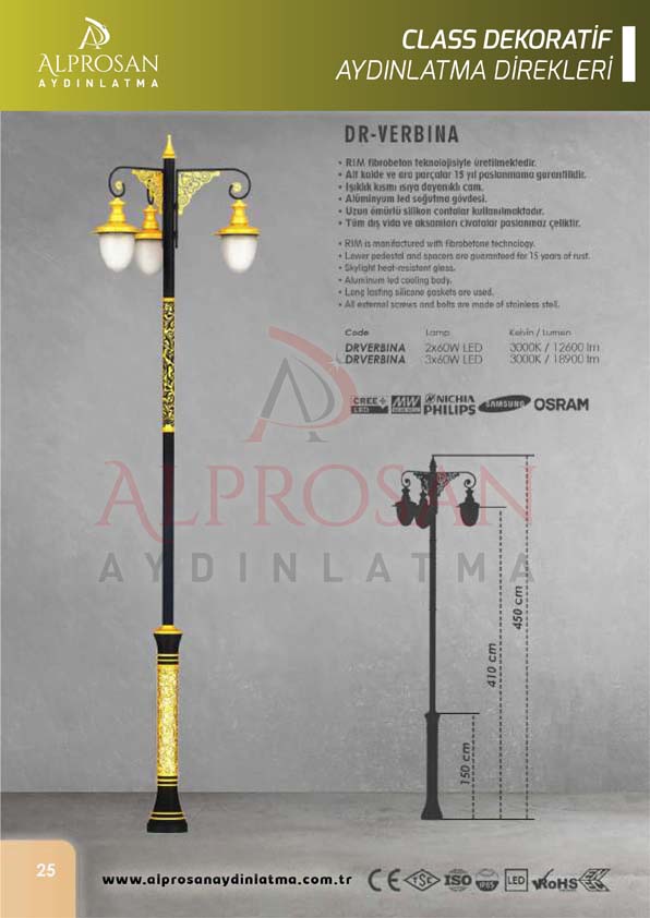 Class Dekoratif Aydınlatma Direkleri