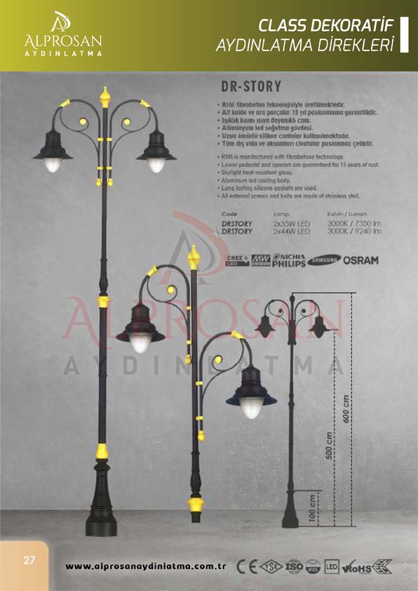 Class Dekoratif Aydınlatma Direkleri