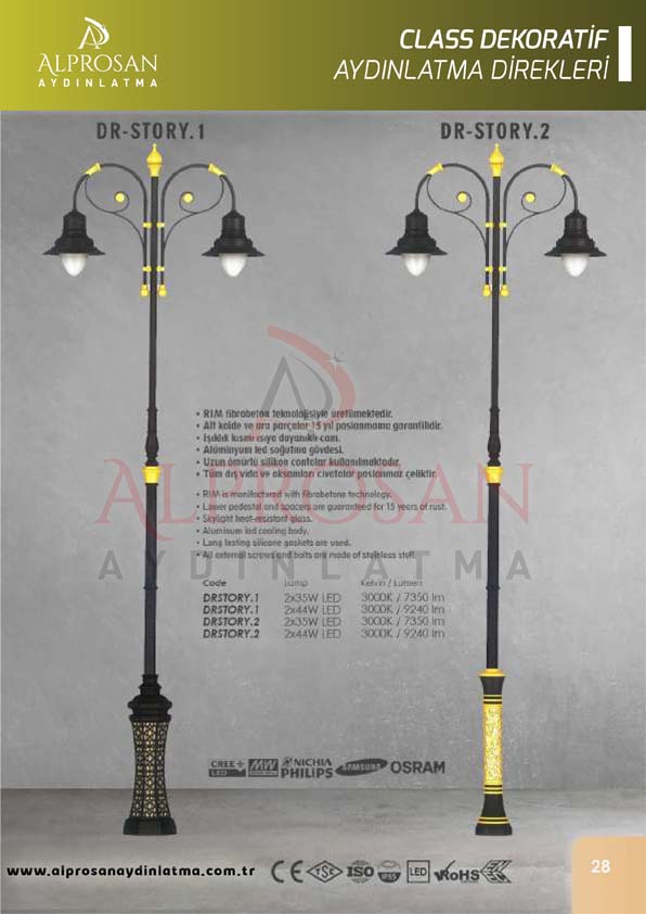 Class Dekoratif Aydınlatma Direkleri