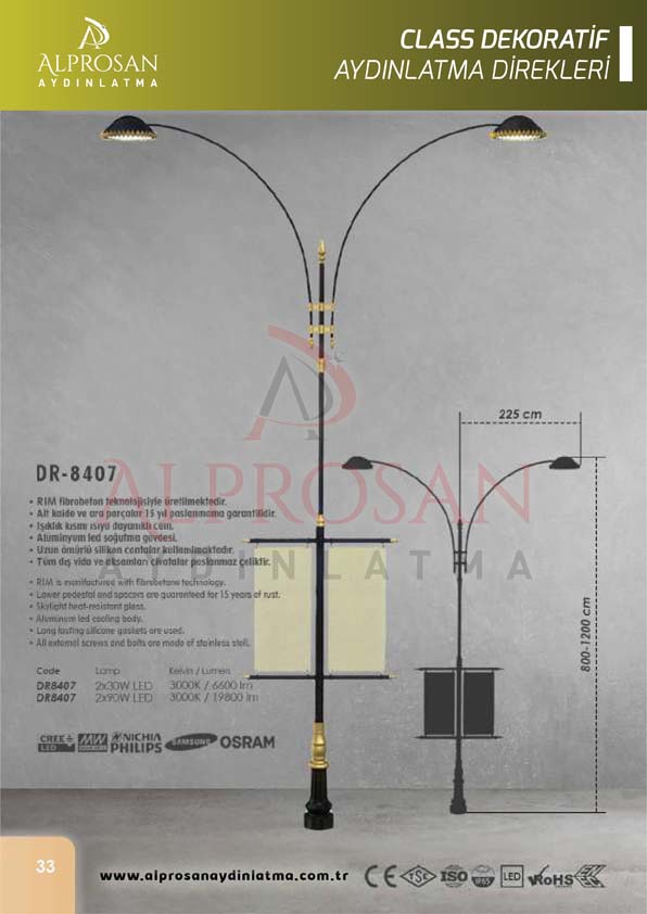 Class Dekoratif Aydınlatma Direkleri