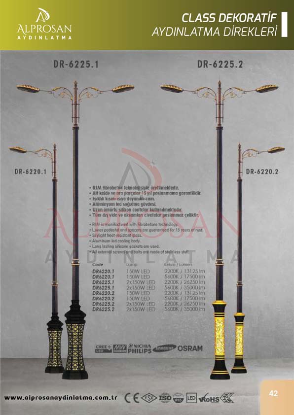 Class Dekoratif Aydınlatma Direkleri