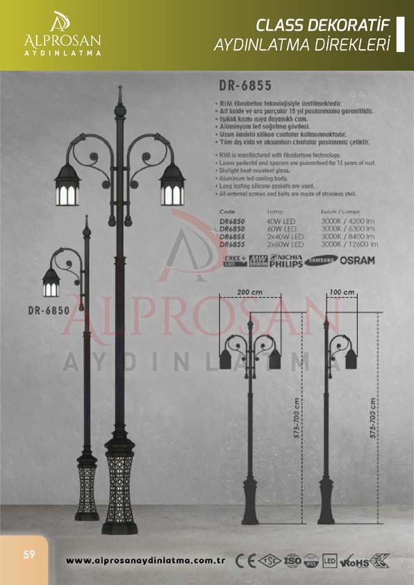 Class Dekoratif Aydınlatma Direkleri