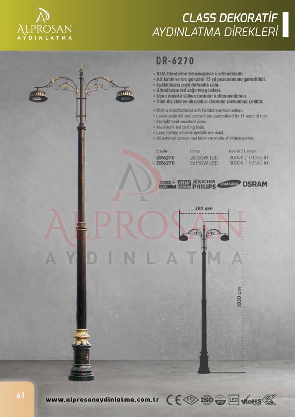 Class Dekoratif Aydınlatma Direkleri