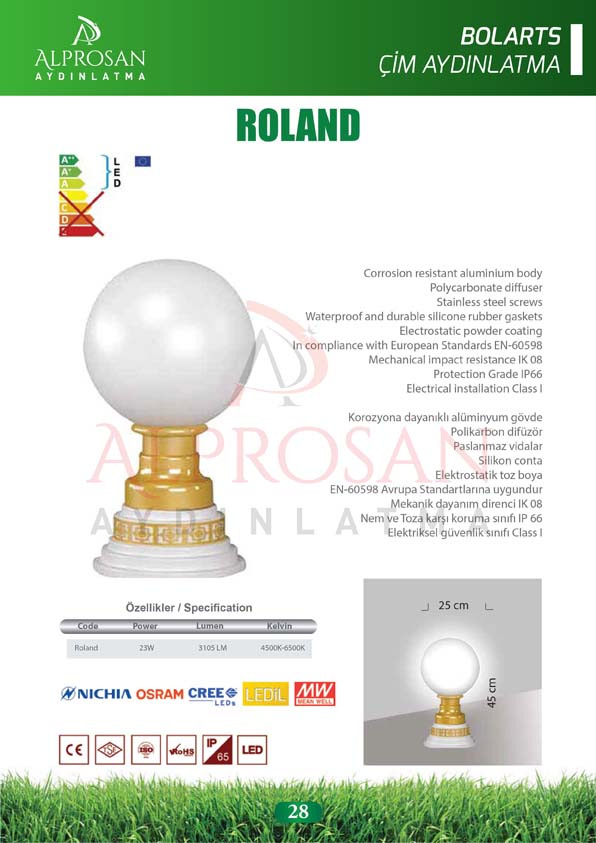 Bolart – Çim Aydınlatma