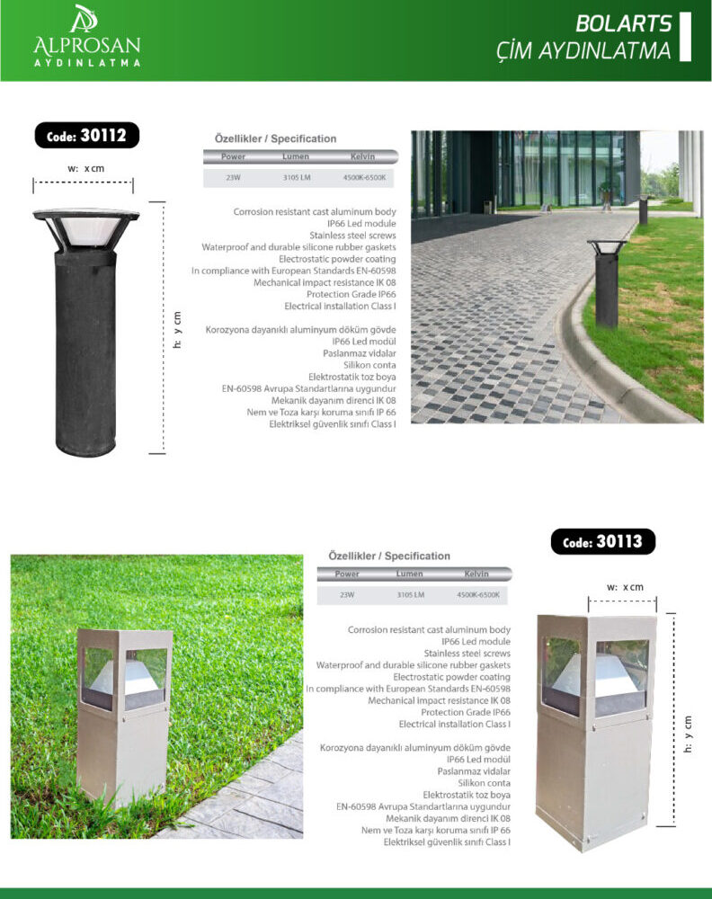 Bolart – Çim Aydınlatma