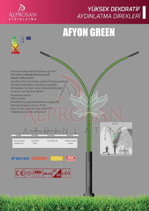 Tedaş Yüksek Dekoratif Aydınlatma Direkleri