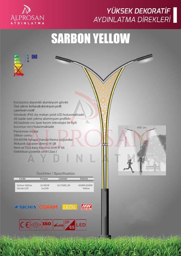 Tedaş Yüksek Dekoratif Aydınlatma Direkleri