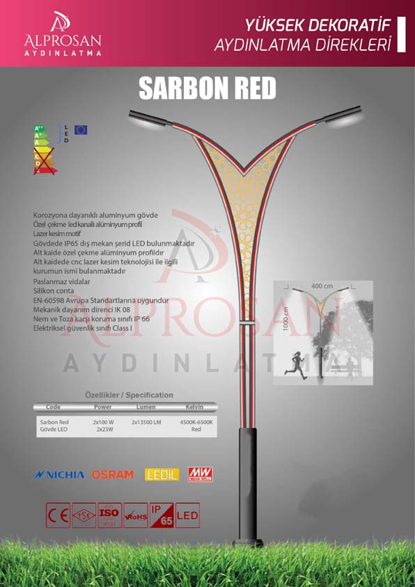 Tedaş Yüksek Dekoratif Aydınlatma Direkleri