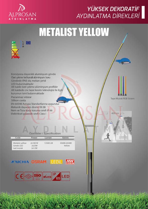 Tedaş Yüksek Dekoratif Aydınlatma Direkleri