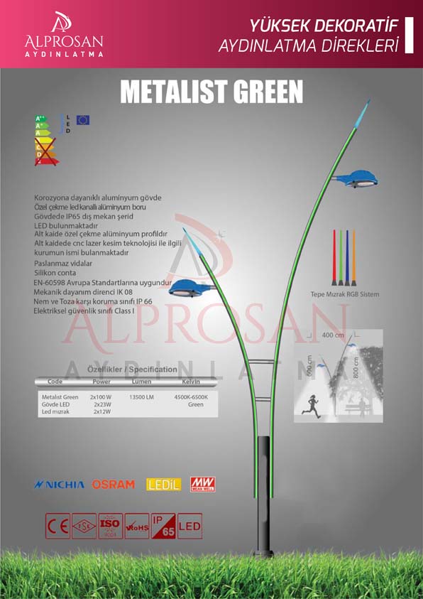 Tedaş Yüksek Dekoratif Aydınlatma Direkleri