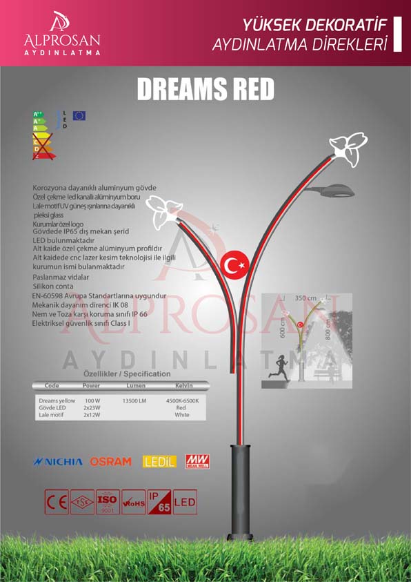 Tedaş Yüksek Dekoratif Aydınlatma Direkleri