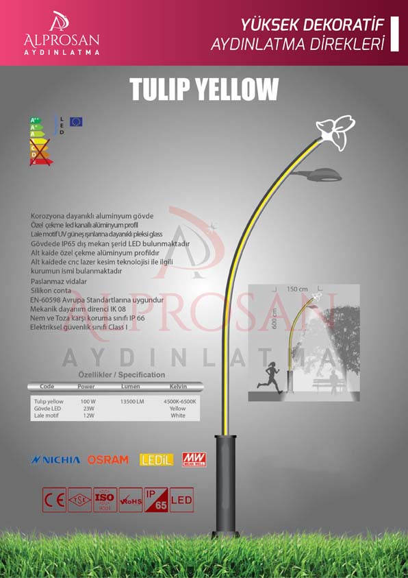 Tedaş Yüksek Dekoratif Aydınlatma Direkleri