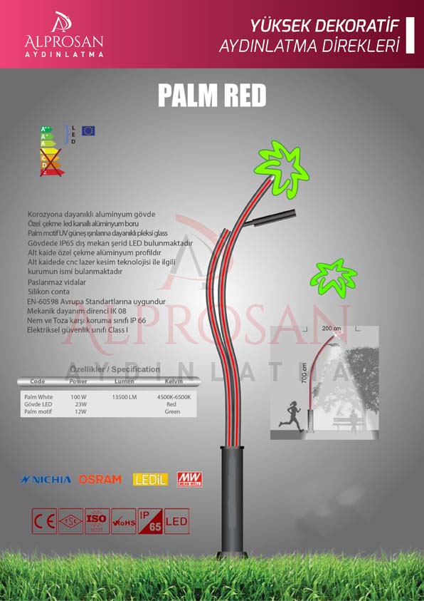 Tedaş Yüksek Dekoratif Aydınlatma Direkleri