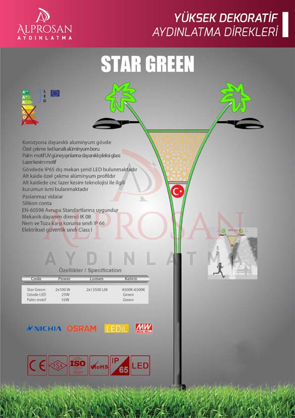 Tedaş Yüksek Dekoratif Aydınlatma Direkleri