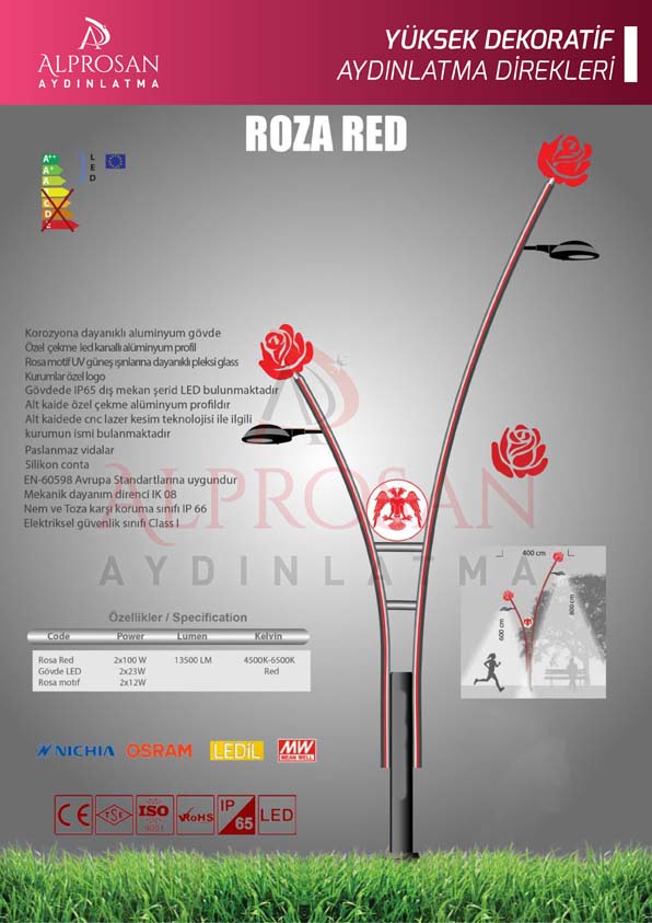 Tedaş Yüksek Dekoratif Aydınlatma Direkleri