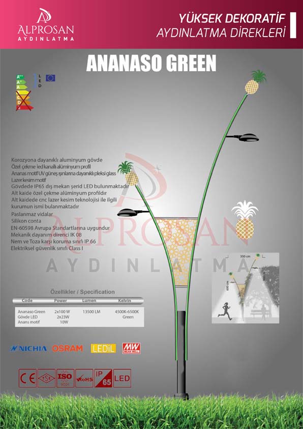 Tedaş Yüksek Dekoratif Aydınlatma Direkleri