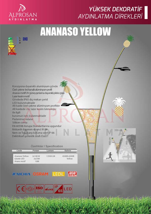 Tedaş Yüksek Dekoratif Aydınlatma Direkleri