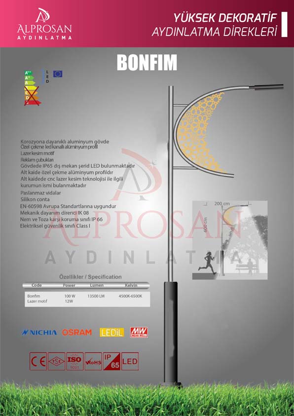 Tedaş Yüksek Dekoratif Aydınlatma Direkleri