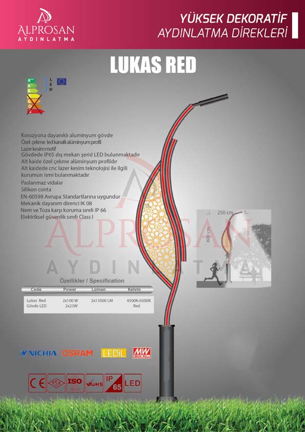 Tedaş Yüksek Dekoratif Aydınlatma Direkleri