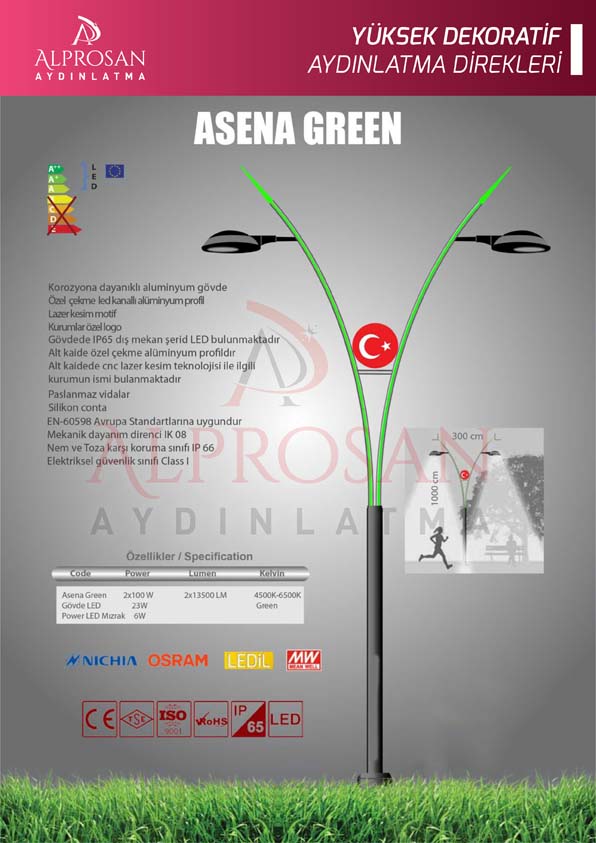 Tedaş Yüksek Dekoratif Aydınlatma Direkleri