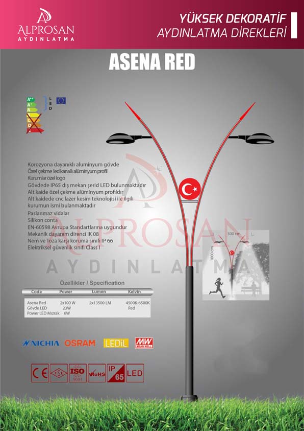 Tedaş Yüksek Dekoratif Aydınlatma Direkleri