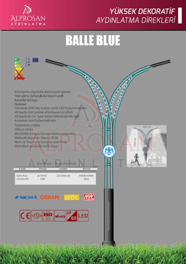 Tedaş Yüksek Dekoratif Aydınlatma Direkleri
