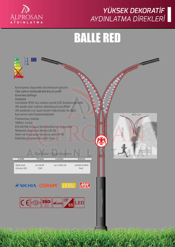 Tedaş Yüksek Dekoratif Aydınlatma Direkleri