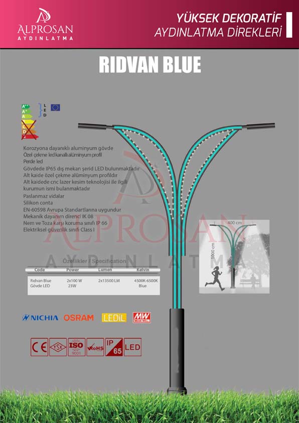 Tedaş Yüksek Dekoratif Aydınlatma Direkleri